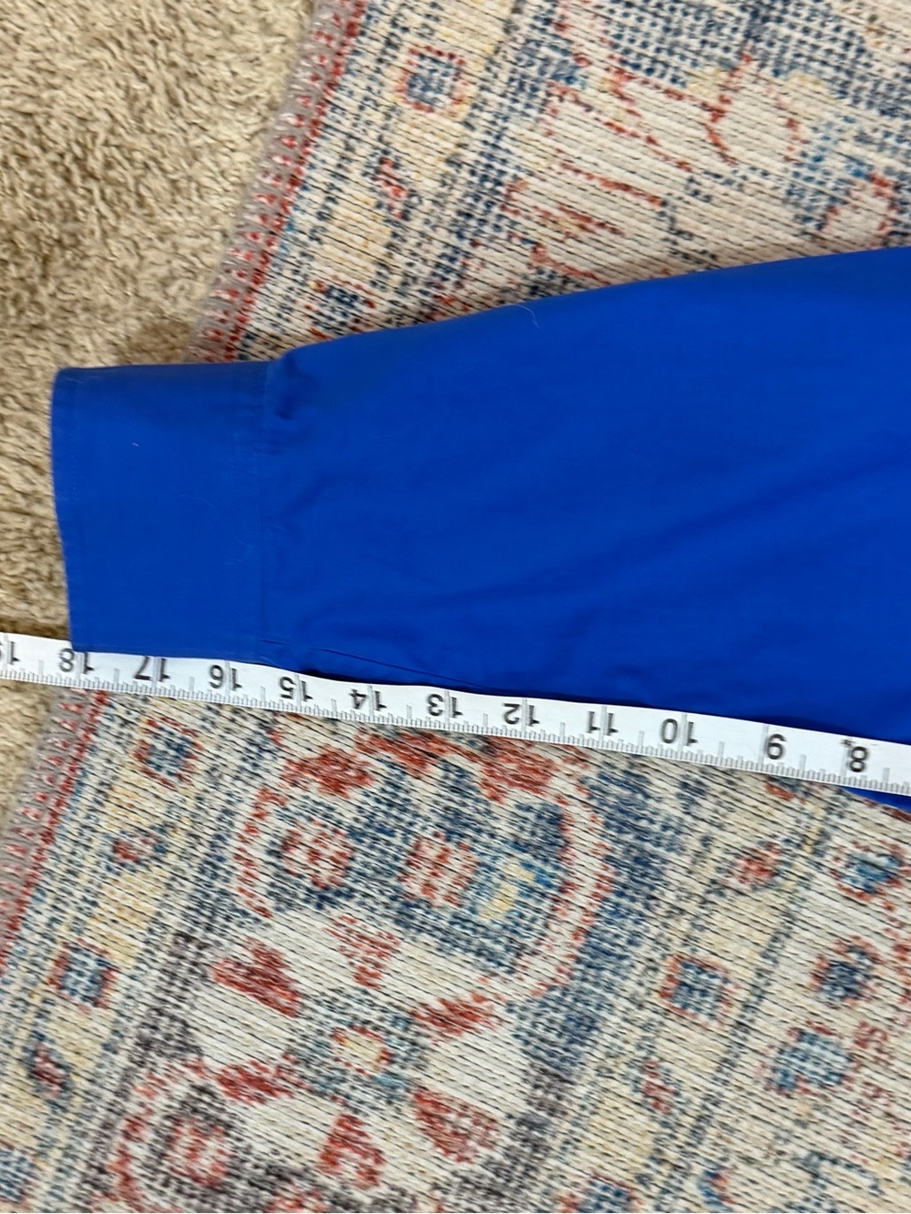 Lauren Ralph Lauren Shirt 16 Royal Blue Cotton Crest Button Down Gold Logo Plus - Picture 7 of 8